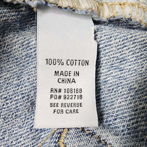 RSQ Shorts Womens 31 Blue Light Wash Distressed Cut Off High Rise Button Fly - Picture 5 of 11